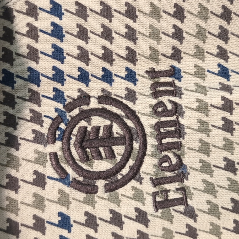 Element Tan and Brown Houndstooth Zip Up Sweater - Picture 4 of 5